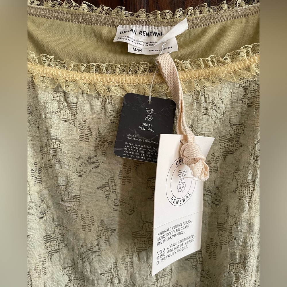 Urban Renewal Light Green Stretch Lace Mini Dress - Picture 5 of 8